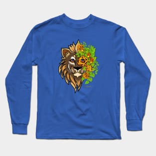 Lion with Roses Long Sleeve T-Shirt